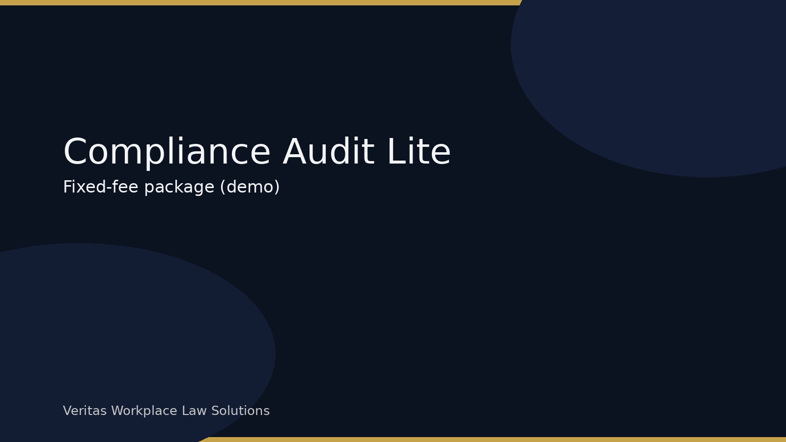 Compliance Audit Lite
