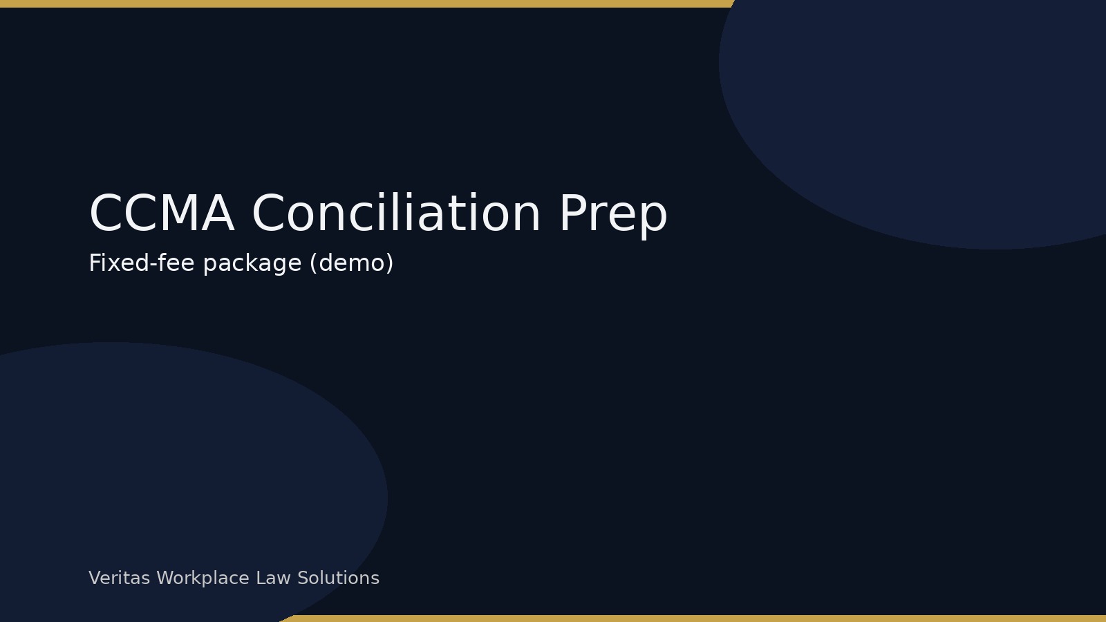 CCMA Conciliation Prep